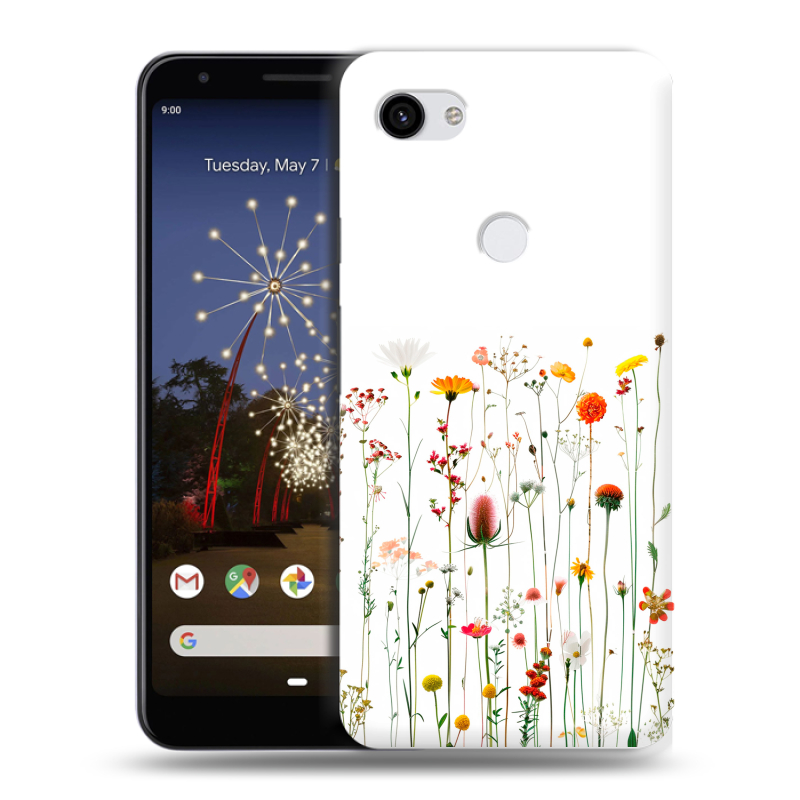 Пластиковый чехол на Google Pixel 3a XL с принтом цветы Пластиковый чехол на Google Pixel 3a XL с принтом цветы