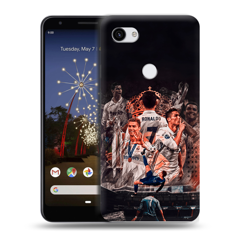 Пластиковый чехол на Google Pixel 3a XL с принтом Реал Роналдо Real Ronaldo Пластиковый чехол на Google Pixel 3a XL с принтом Реал Роналдо Real Ronaldo
