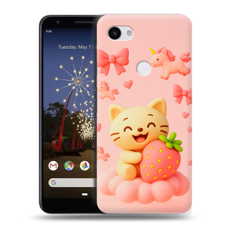 Пластиковый чехол на Google Pixel 3a XL с принтом для девочек Пластиковый чехол на Google Pixel 3a XL с принтом для девочек
