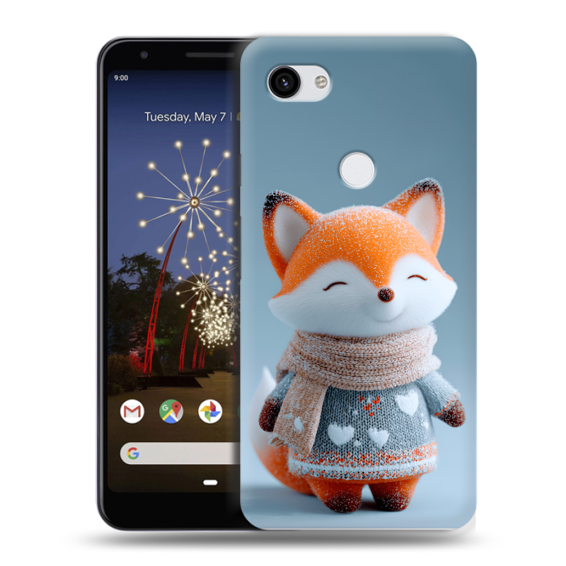 Пластиковый чехол на Google Pixel 3a XL с принтом Лиса Пластиковый чехол на Google Pixel 3a XL с принтом Лиса