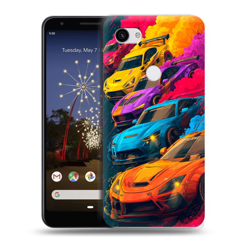 Пластиковый чехол на Google Pixel 3a XL с принтом Тачки Пластиковый чехол на Google Pixel 3a XL с принтом Тачки