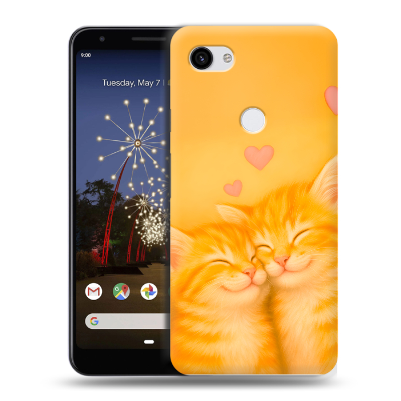 Пластиковый чехол на Google Pixel 3a XL с принтом Милые котята Пластиковый чехол на Google Pixel 3a XL с принтом Милые котята
