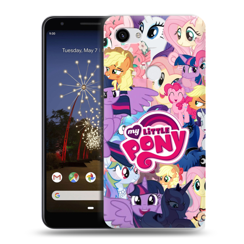 Пластиковый чехол на Google Pixel 3a XL с принтом My little pony Дружба чудо Пластиковый чехол на Google Pixel 3a XL с принтом My little pony Дружба чудо