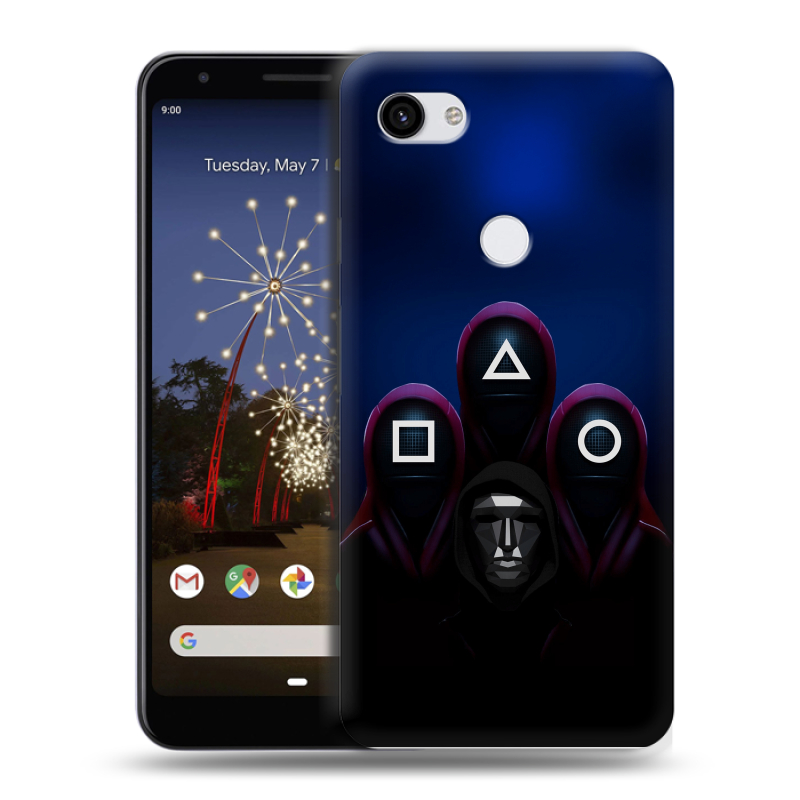 Пластиковый чехол на Google Pixel 3a XL с принтом Игра Кальмара Пластиковый чехол на Google Pixel 3a XL с принтом Игра Кальмара