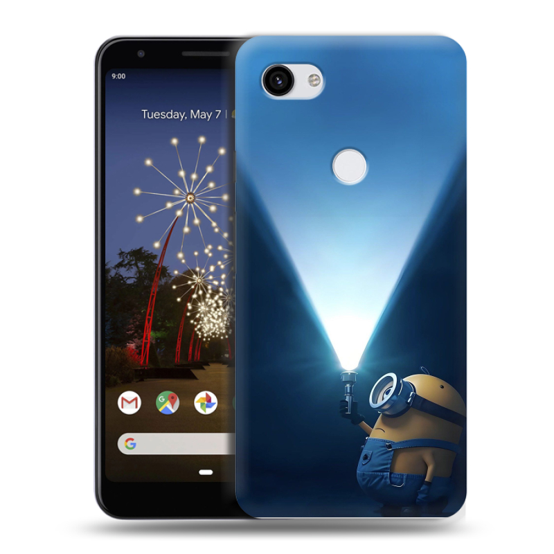 Пластиковый чехол на Google Pixel 3a XL с принтом Миньоны Пластиковый чехол на Google Pixel 3a XL с принтом Миньоны