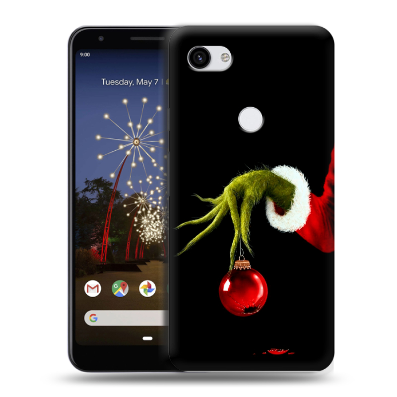 Пластиковый чехол на Google Pixel 3a XL с принтом Новый год Гринч Пластиковый чехол на Google Pixel 3a XL с принтом Новый год Гринч