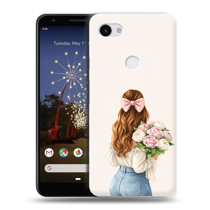 Пластиковый чехол на Google Pixel 3a XL с принтом женский Пластиковый чехол на Google Pixel 3a XL с принтом женский