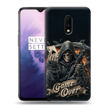 Силиконовый чехол на OnePlus 7 с принтом Скелет карты