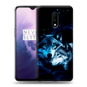 Силиконовый чехол на OnePlus 7 с принтом Волки Силиконовый чехол на OnePlus 7 с принтом Волки