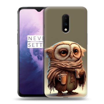 Силиконовый чехол на OnePlus 7 с принтом Сова