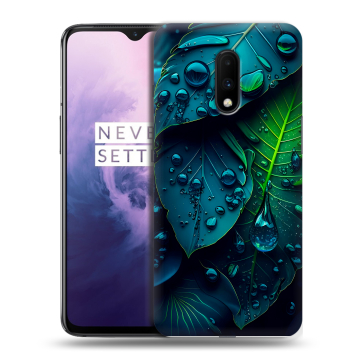 Силиконовый чехол на OnePlus 7 с принтом Листья Силиконовый чехол на OnePlus 7 с принтом Листья