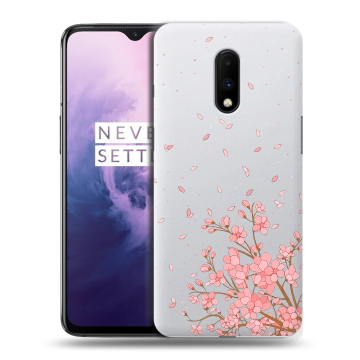 Силиконовый чехол на OnePlus 7 с принтом Ветка сакуры