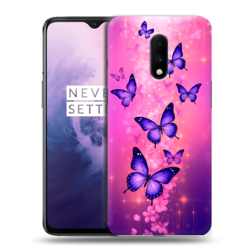 Силиконовый чехол на OnePlus 7 с принтом Бабочки Силиконовый чехол на OnePlus 7 с принтом Бабочки