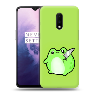 Силиконовый чехол на OnePlus 7 с принтом Лягушенок Силиконовый чехол на OnePlus 7 с принтом Лягушенок