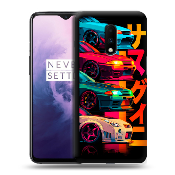 Силиконовый чехол на OnePlus 7 с принтом Гоночные машины Силиконовый чехол на OnePlus 7 с принтом Гоночные машины