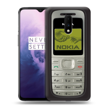 Силиконовый чехол на OnePlus 7 с принтом Ретро Нокия