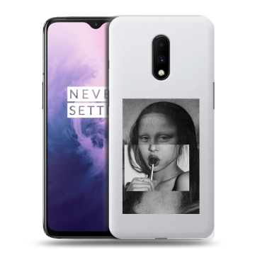 Силиконовый чехол на OnePlus 7 с принтом Мона Лиза