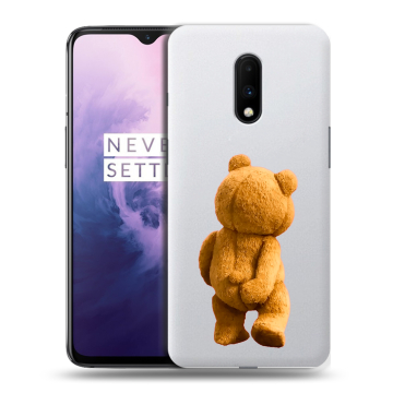 Силиконовый чехол на OnePlus 7 с принтом Медведь Силиконовый чехол на OnePlus 7 с принтом Медведь
