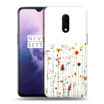 Силиконовый чехол на OnePlus 7 с принтом цветы