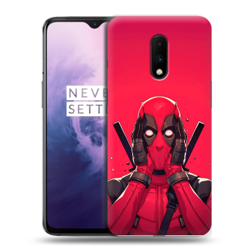 Силиконовый чехол на OnePlus 7 с принтом Дедпул Deadpool Силиконовый чехол на OnePlus 7 с принтом Дедпул Deadpool