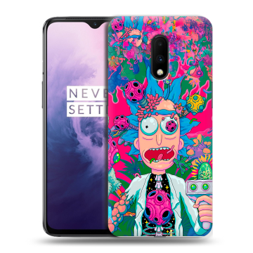 Силиконовый чехол на OnePlus 7 с принтом Рик и Морти Rick Morty Силиконовый чехол на OnePlus 7 с принтом Рик и Морти Rick Morty