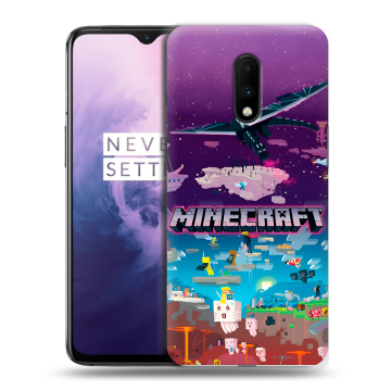 Силиконовый чехол на OnePlus 7 с принтом Майнкрафт Minecraft Силиконовый чехол на OnePlus 7 с принтом Майнкрафт Minecraft