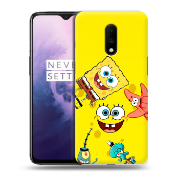Силиконовый чехол на OnePlus 7 с принтом Спанч боб Спанчбоб Силиконовый чехол на OnePlus 7 с принтом Спанч боб Спанчбоб