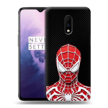 Силиконовый чехол на OnePlus 7 с принтом человек паук spiderman Силиконовый чехол на OnePlus 7 с принтом человек паук spiderman