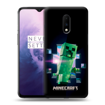 Силиконовый чехол на OnePlus 7 с принтом Майнкрафт Minecraft Силиконовый чехол на OnePlus 7 с принтом Майнкрафт Minecraft