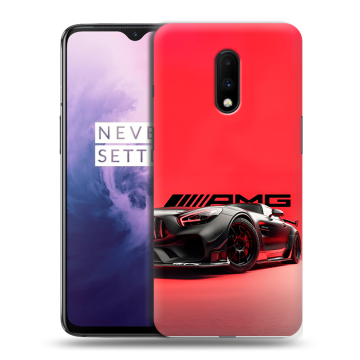Силиконовый чехол на OnePlus 7 с принтом Мерседес Mercedes AMG