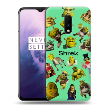 Силиконовый чехол на OnePlus 7 с принтом Шрек Shrek