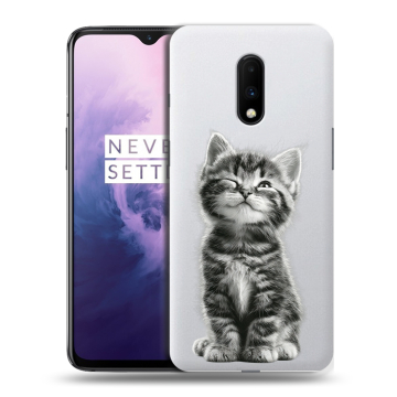 Силиконовый чехол на OnePlus 7 с принтом Котенок