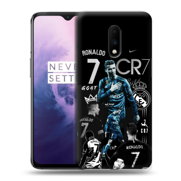 Силиконовый чехол на OnePlus 7 с принтом Реал Роналдо