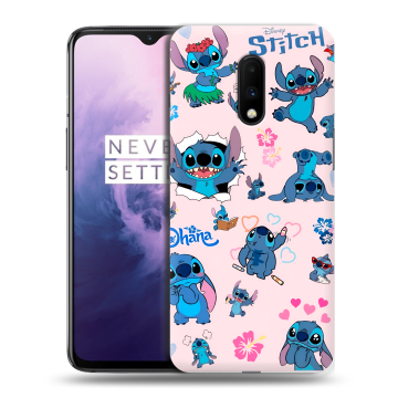 Силиконовый чехол на OnePlus 7 с принтом Лило и Стич Силиконовый чехол на OnePlus 7 с принтом Лило и Стич