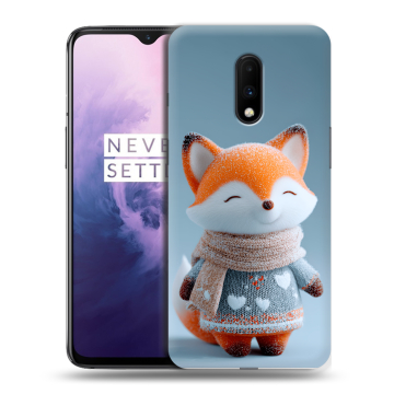 Силиконовый чехол на OnePlus 7 с принтом Лиса