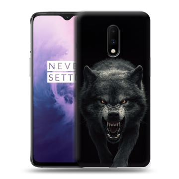 Силиконовый чехол на OnePlus 7 с принтом Волк Силиконовый чехол на OnePlus 7 с принтом Волк