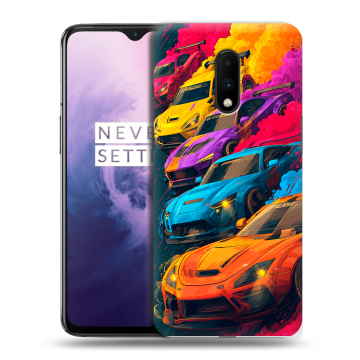 Силиконовый чехол на OnePlus 7 с принтом Тачки