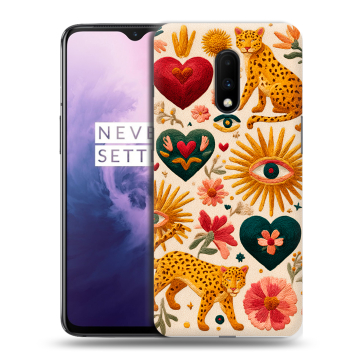 Силиконовый чехол на OnePlus 7 с принтом Модный принт