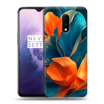 Силиконовый чехол на OnePlus 7 с принтом Цветы