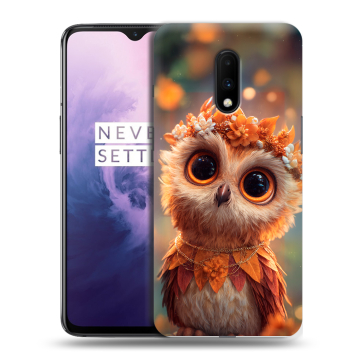 Силиконовый чехол на OnePlus 7 с принтом Милая сова