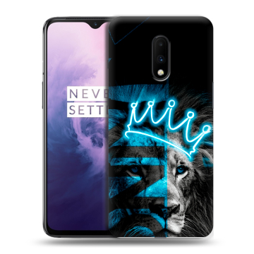 Силиконовый чехол на OnePlus 7 с принтом Король лев