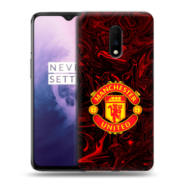 Силиконовый чехол на OnePlus 7 с принтом Manchester United
