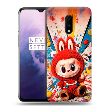 Силиконовый чехол на OnePlus 7 с принтом Labubu Лабубу Силиконовый чехол на OnePlus 7 с принтом Labubu Лабубу