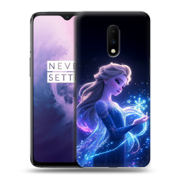 Силиконовый чехол на OnePlus 7 с принтом Холодное сердце Frozen Силиконовый чехол на OnePlus 7 с принтом Холодное сердце Frozen