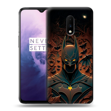 Силиконовый чехол на OnePlus 7 с принтом Batman Бэтмен
