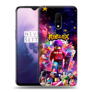 Силиконовый чехол на OnePlus 7 с принтом Roblox Роблокс Силиконовый чехол на OnePlus 7 с принтом Roblox Роблокс