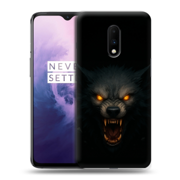 Силиконовый чехол на OnePlus 7 с принтом Волк