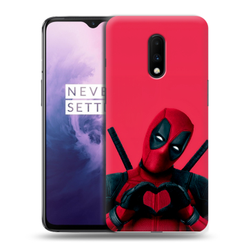 Силиконовый чехол на OnePlus 7 с принтом Дедпул Deadpool Силиконовый чехол на OnePlus 7 с принтом Дедпул Deadpool