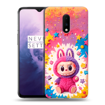 Силиконовый чехол на OnePlus 7 с принтом Labubu Лабубу Силиконовый чехол на OnePlus 7 с принтом Labubu Лабубу