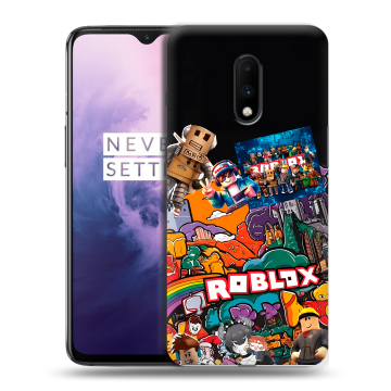 Силиконовый чехол на OnePlus 7 с принтом Roblox Роблокс Силиконовый чехол на OnePlus 7 с принтом Roblox Роблокс